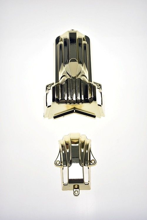 Plastic Corner Casket Hardware Kit 11 Shining Gold Color Delicate Surface