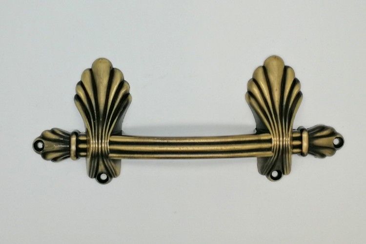 shell design metal coffin handles antique brass color 21 11cm dimension