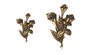 Flower Pattern Shape Grave Decorations High Strength Brass Materials