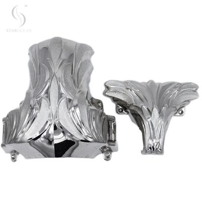 silver Plastic Casket Corner 1# DG For Funeral Interment Ornamentation
