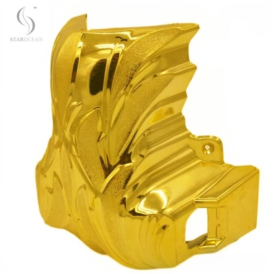 Dark Gold Plastic Coffin Corners 1# DG For Funeral Interment Ornamentation Flower Design