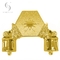 24K Gold Custom Coffin Corners, Star Pattern Design Coffin Decoration Set 12# G