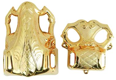 Gold Plating 4# G Coffin Ornaments , Coffins And Caskets Accessories Customized